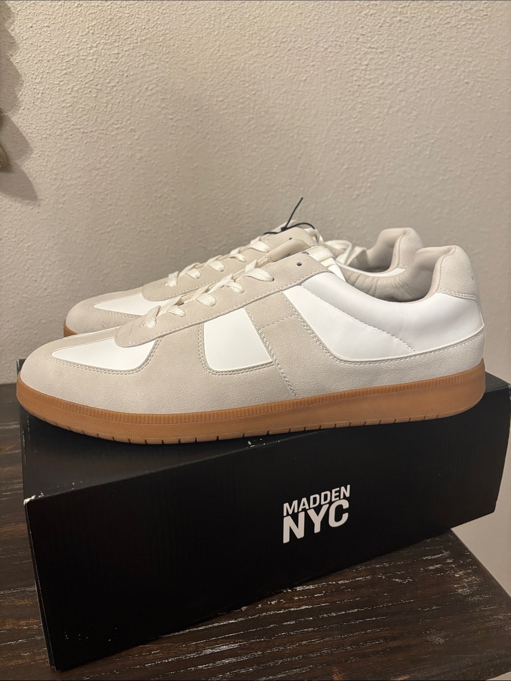 Madden NYC Men’s Morddy Fashion Casual White Lace Up Sneakers 13 - Picture 4 of 6